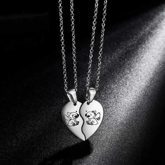 Stitch and Angel Necklace